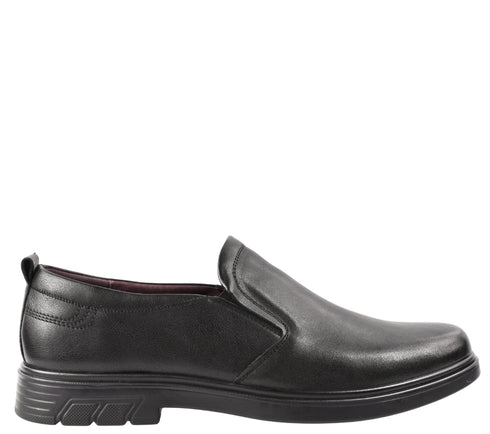 Pantofi casual, barbati, ADA SHOES, 88521 negru, piele naturala