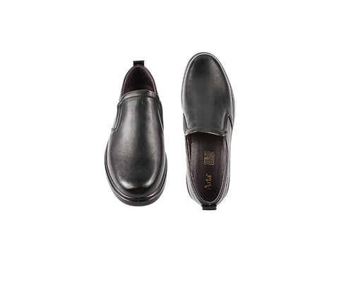 Pantofi casual, barbati, ADA SHOES, 88521 negru, piele naturala