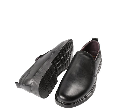 Pantofi casual, barbati, ADA SHOES, 88521 negru, piele naturala