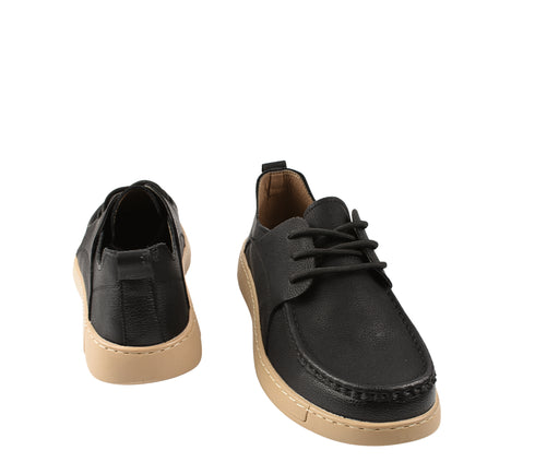 Pantofi casual, barbati, ADA SHOES, A90007 negru, piele nabuc