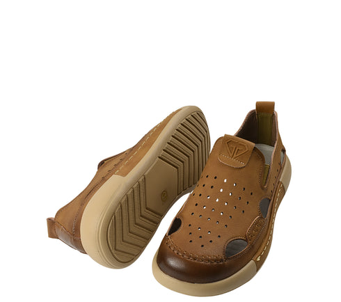 Pantofi casual, barbati, ADA SHOES, A93230 maro, piele nabuc