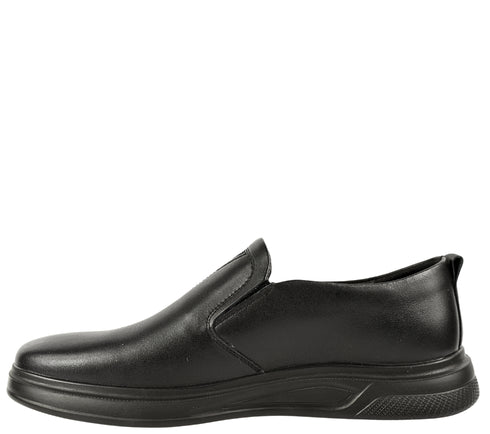 Pantofi casual, barbati, MELS, 9D3762 negru, piele naturala