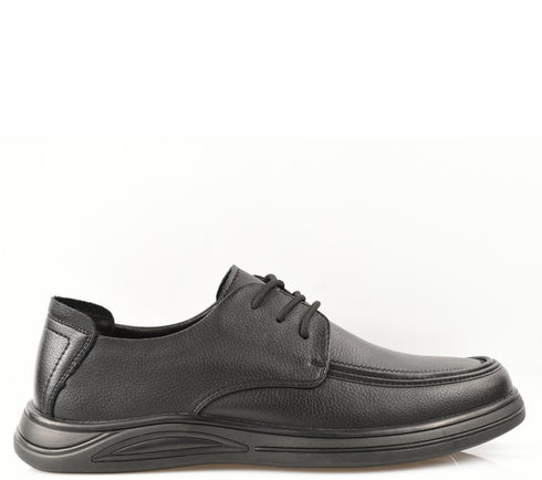 Pantofi casual, barbati, ADA SHOES, A18001 negru, piele naturala