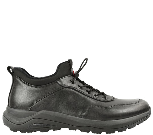 Pantofi casual, barbati, OTTER, E670009A negru, piele naturala