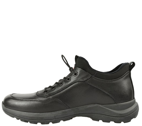 Pantofi casual, barbati, OTTER, E670009A negru, piele naturala