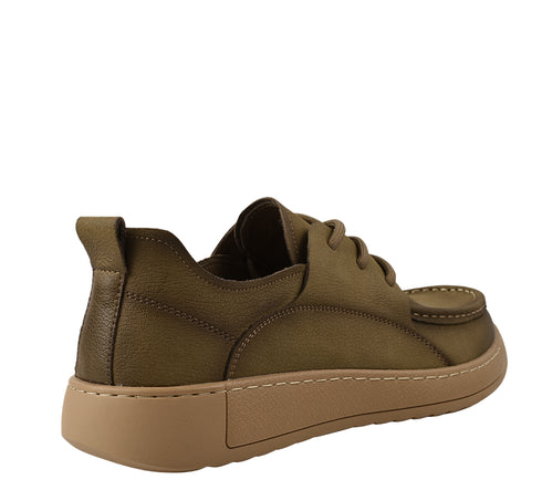 Pantofi casual, barbati, ADA SHOES, A90007 kaki, piele nabuc