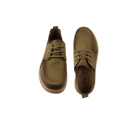 Pantofi casual, barbati, ADA SHOES, A90007 kaki, piele nabuc