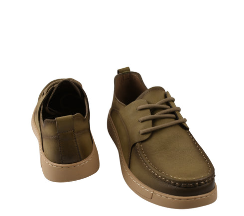 Pantofi casual, barbati, ADA SHOES, A90007 kaki, piele nabuc