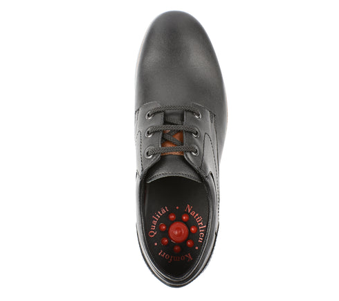 Pantofi casual, barbati, OTTER, A-45 negru, piele naturala