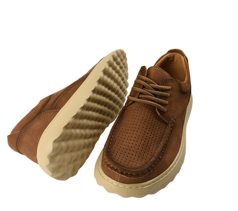 Pantofi casual, barbati, FEELING, SM-3 maro, piele nabuc