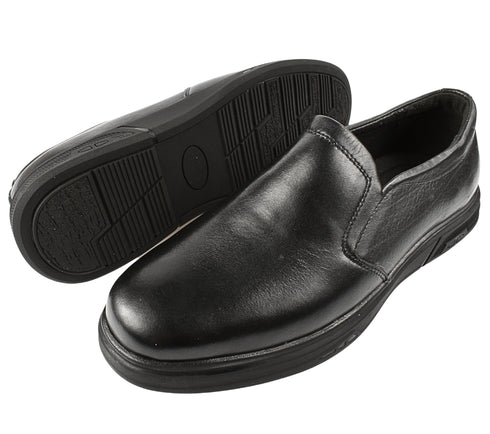 Pantofi casual, barbati, MELS, 2907-7 negru, piele naturala