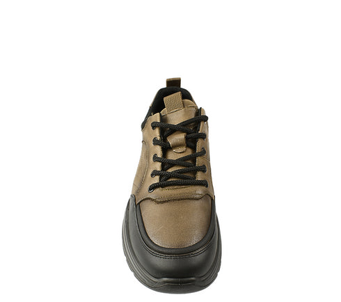 Pantofi sport, barbati, MELS, 52701 kaki, piele naturala