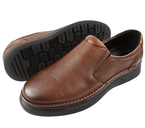 Pantofi casual, barbati, MELS, B23118 maro, piele naturala