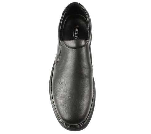 Pantofi casual, barbati, MELS, B23118 negru, piele naturala