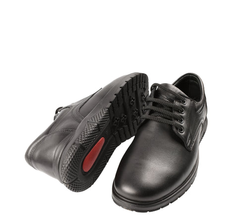 Pantofi casual, barbati, OTTER, 555-01 negru, piele naturala