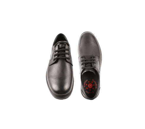 Pantofi casual, barbati, OTTER, 555-01 negru, piele naturala