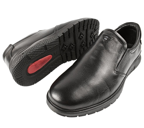 Pantofi casual, barbati, OTTER, 556-01 negru, piele naturala