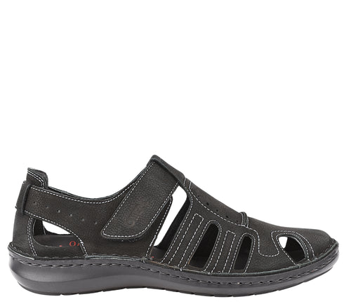 Pantofi vara sport, barbati, OTTER, 9544 negru, piele intoarsa
