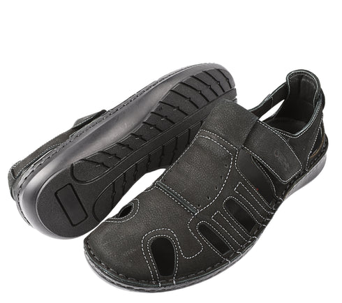 Pantofi vara sport, barbati, OTTER, 9544 negru, piele intoarsa