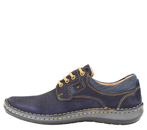 Pantofi casual, barbati, OTTER, 9565 bleumarin, piele nabuc