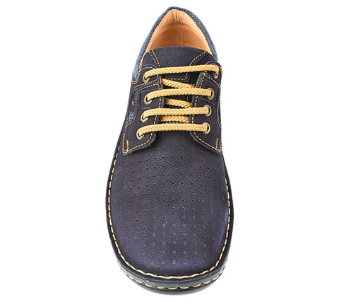 Pantofi casual, barbati, OTTER, 9565 bleumarin, piele nabuc