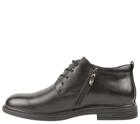 Ghete casual, barbati, OTTER, E650029A negru, piele naturala