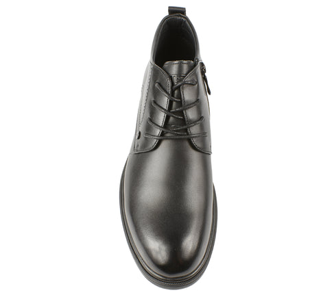 Ghete casual, barbati, OTTER, E650029A negru, piele naturala