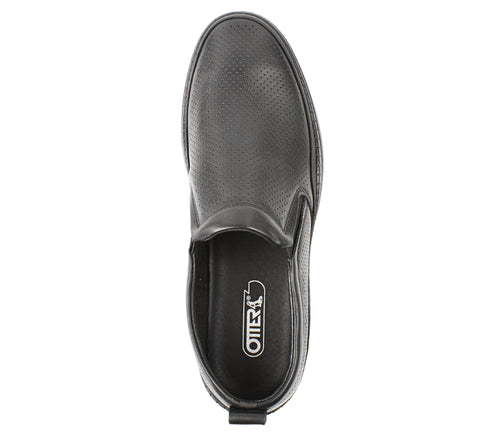 Pantofi casual, barbati, OTTER, E660007A negru, piele naturala