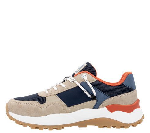 Pantofi sport, barbati, RIEKER REVOLUTION SOFT, U1300-14 albastru, piele ecologica