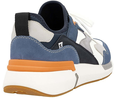 Pantofi sport, barbati, RIEKER SOFT, U1403-14 albastru, piele ecologica