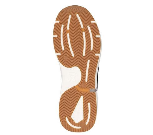 Pantofi sport, barbati, RIEKER SOFT, U1403-14 albastru, piele ecologica