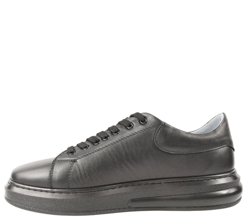 Pantofi sport, barbati, GORETTI, B16-1450 negru, piele naturala