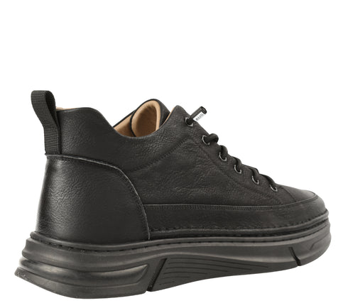 Ghete sport, barbati, GALLOP, E90001, negru, piele naturala