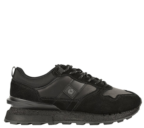 Pantofi sport, barbati, GORETTI, B110-2024-23M854 negru, piele naturala