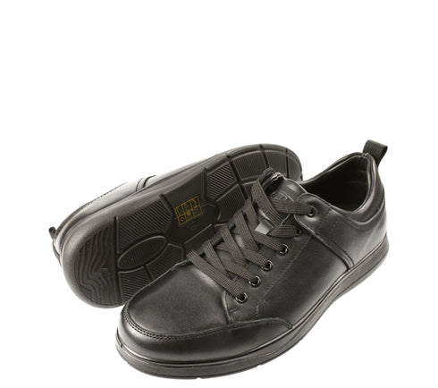 Pantofi sport, barbati, OTTER, Z570003A negru, piele naturala