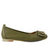 Balerini casual, dama, PASS COLLECTION, M480011C verde, piele naturala, toc