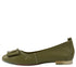 Balerini casual, dama, PASS COLLECTION, M480011C verde, piele naturala, toc