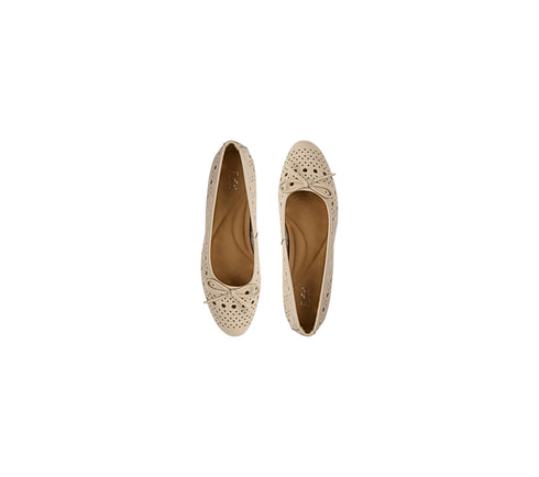 Pantofi casual, dama, ADA SHOES, 21755 crem, piele naturala