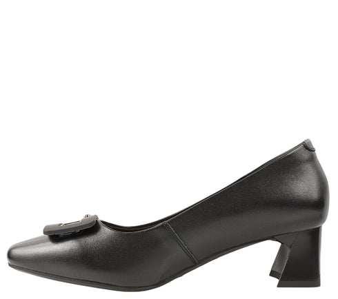 Pantofi casual, dama, ADA SHOES, 588-2 negru, piele naturala, cu toc