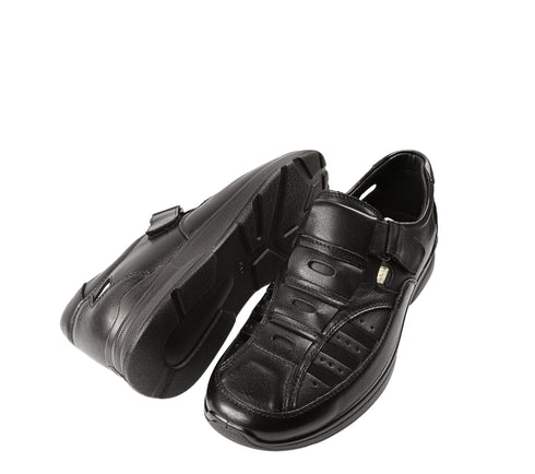 Pantofi casual, barbati, ADA SHOES, 232704 negru, piele naturala