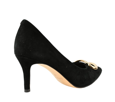 Pantofi eleganti, dama, EPICA, JI50047A negru, piele intoarsa, cu toc