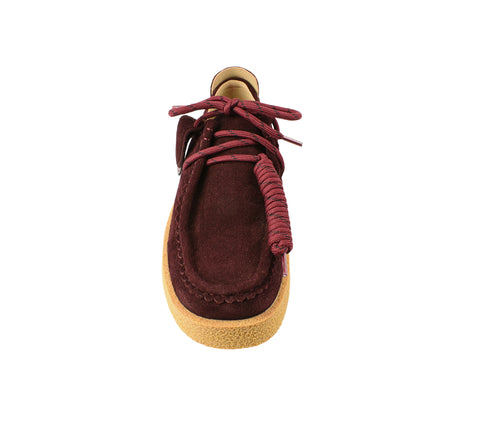 Pantofi casual, dama, FEELING, T003 bordo, piele nabuc