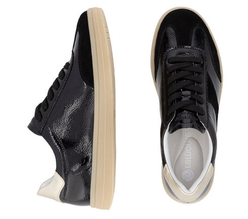 Pantofi sport, dama, REMONTE, D2C01-03, negru, piele lacuita