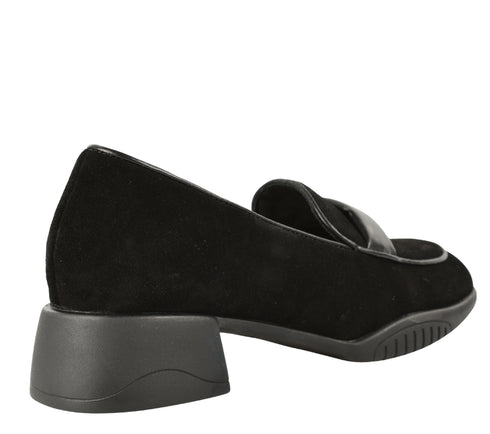 Pantofi casual, dama, FORMAZIONE, 5802 negru, piele intoarsa