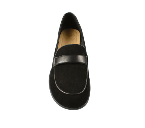 Pantofi casual, dama, FORMAZIONE, 5802 negru, piele intoarsa