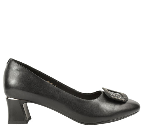 Pantofi casual, dama, FORMAZIONE, 855-11 negru, piele naturala