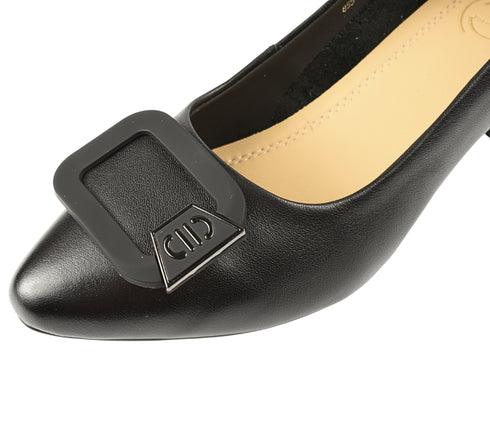 Pantofi casual, dama, FORMAZIONE, 855-11 negru, piele naturala