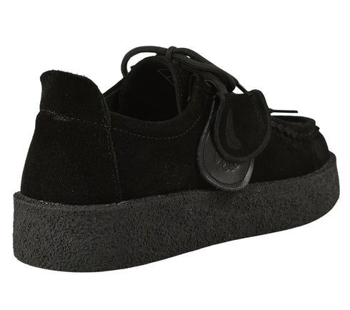 Pantofi casual, dama, FEELING, T003 negru, piele nabuc