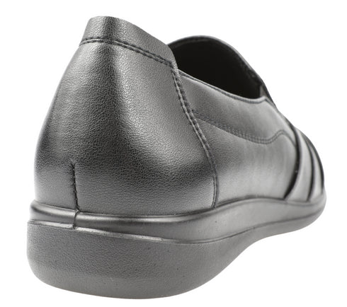 Pantofi casual, dama, KARISMA, WB40004B negru, piele naturala