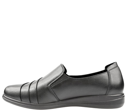 Pantofi casual, dama, KARISMA, WB40004B negru, piele naturala